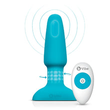 Load image into Gallery viewer, B-Vibe Rimming Plug 2 Teal Vibrating Silicone Anal Remote Control Sex Toy
