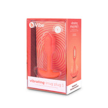 Load image into Gallery viewer, B-Vibe Vibrating Snug Plug 1 ORANGE Anal Vibrator Rechargeable
