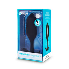 Load image into Gallery viewer, VIBRATING SNUG PLUG XXL BLACK
