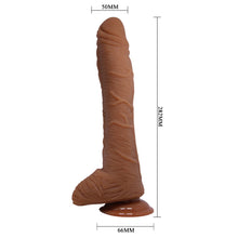 Load image into Gallery viewer, Baile Alex 11&quot; Curved Realistic Dildo 28cm Dong Suction Cup Brown
