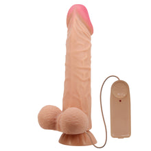 Load image into Gallery viewer, Pretty Love Sliding Skin Dildo 9.4&quot; Realistic Vibrating Suction Cup Dong Sex Toy
