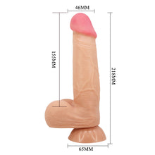 Load image into Gallery viewer, Vibrating Pretty Love Sliding Skin 8.5&quot; Realistic Dildo Suction Cup Dong Sex Toy
