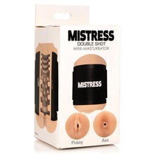 Load image into Gallery viewer, MISTRESS DOUBLE SHOT MINI MASTURBATORS PUSSY &amp; ASS (LIGHT TONE)
