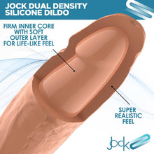 Load image into Gallery viewer, Jock 8&quot; Dual Density Silicone Dildo Balls Realistic Dong Suction Cup Sex Toy
