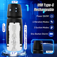 Load image into Gallery viewer, CyberSkin B-Warrior Sucking &amp; Vibrating Auto Masturbator Rechargeable
