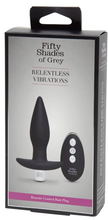 Load image into Gallery viewer, Fifty Shades of Grey Relentless Vibrations Remote Control Butt Plug**
