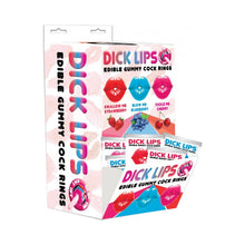 Load image into Gallery viewer, Dicklips Gummy Cock Rings  3 Assorted Flavors 21 Pc/Display
