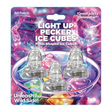 Load image into Gallery viewer, Light Up Penis Ice Cubes 3Pk. Blinking/Flashing Penis Shaped Ice Cubes

