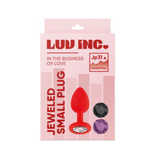 Load image into Gallery viewer, Jp32: JEWELED MEDIUM PLUG W/ 3 STONES - LIGHT PINK
