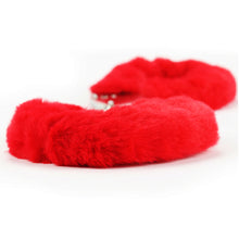 Load image into Gallery viewer, Lovetoy Fetish Pleasure Fluffy Hand Cuffs Red
