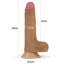 Load image into Gallery viewer, Lovetoy Nature Cock 7&quot; Silicone Dildo Brown
