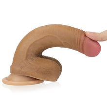 Load image into Gallery viewer, Lovetoy Nature Cock 7&quot; Silicone Dildo Brown
