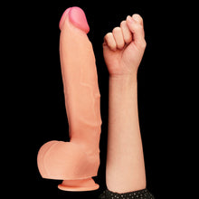 Load image into Gallery viewer, Lovetoy Nature Cock 12” King Size Dual-Layer Silicone Dildo Realistic Sex Toy
