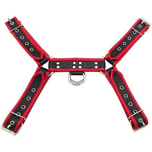 Load image into Gallery viewer, Rouge Front Harness Black with Red Piping PVC O.T.H L/XL
