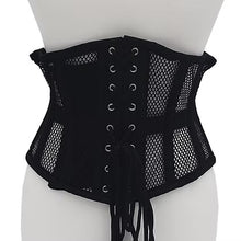 Load image into Gallery viewer, Rouge Mesh Corset - Black Small/Medium
