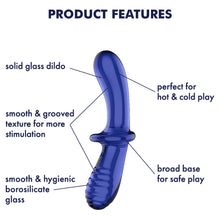 Load image into Gallery viewer, Satisfyer Double Crystal HOT &amp; COLD Temperature Glass Double Ended Dildo Sex Toy
