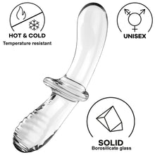 Load image into Gallery viewer, Satisfyer Double Crystal HOT &amp; COLD Temperature Glass Double Ended Dildo Sex Toy
