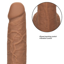 Load image into Gallery viewer, Squirting Fuck Stick 9&quot; Vibrating Dildo Suction Cup Dong Brown Sex Toy
