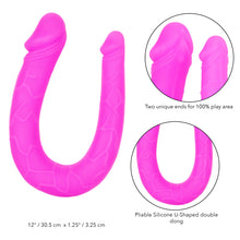 Load image into Gallery viewer, CalExotics Boundless AC/DC Dong 30cm Silicone Double Ended Dildo Pink
