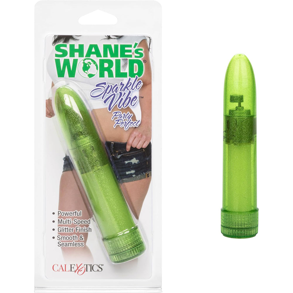 Calexotics Shane's World Sparkle Vibe Green Vibrator