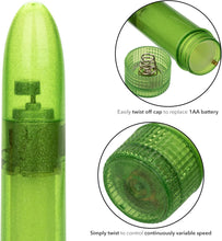 Load image into Gallery viewer, Calexotics Shane&#39;s World Sparkle Vibe Green Vibrator
