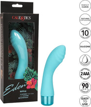 Load image into Gallery viewer, CalExotics Eden Ripple Blue Silicone Vibrator
