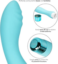 Load image into Gallery viewer, CalExotics Eden Ripple Blue Silicone Vibrator
