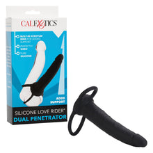 Load image into Gallery viewer, CalExotics Silicone Love Rider Dual Penetrator Dildo Couples Sex Toy
