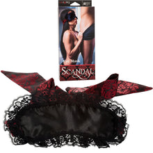 Load image into Gallery viewer, Calexotics Scandal Eye Mask Red &amp; Black Lace Adjustable
