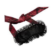 Load image into Gallery viewer, Calexotics Scandal Eye Mask Red &amp; Black Lace Adjustable
