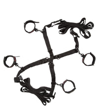 Load image into Gallery viewer, Scandal Over the Bed Cross Red Bondage Restraints BDSM Kit
