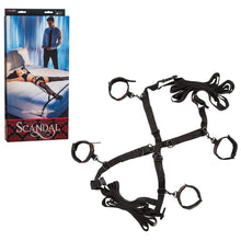 Load image into Gallery viewer, Scandal Over the Bed Cross Red Bondage Restraints BDSM Kit
