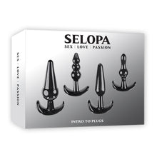 Load image into Gallery viewer, Selopa INTRO TO PLUGS Black Butt Plugs - Set of 4
