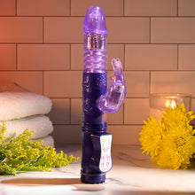 Load image into Gallery viewer, Selopa BUNNY THRUSTER Purple 24.8cm Thrusting Rabbit Vibrator
