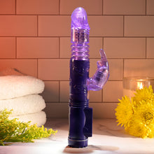 Load image into Gallery viewer, Selopa BUNNY THRUSTER Purple 24.8cm Thrusting Rabbit Vibrator
