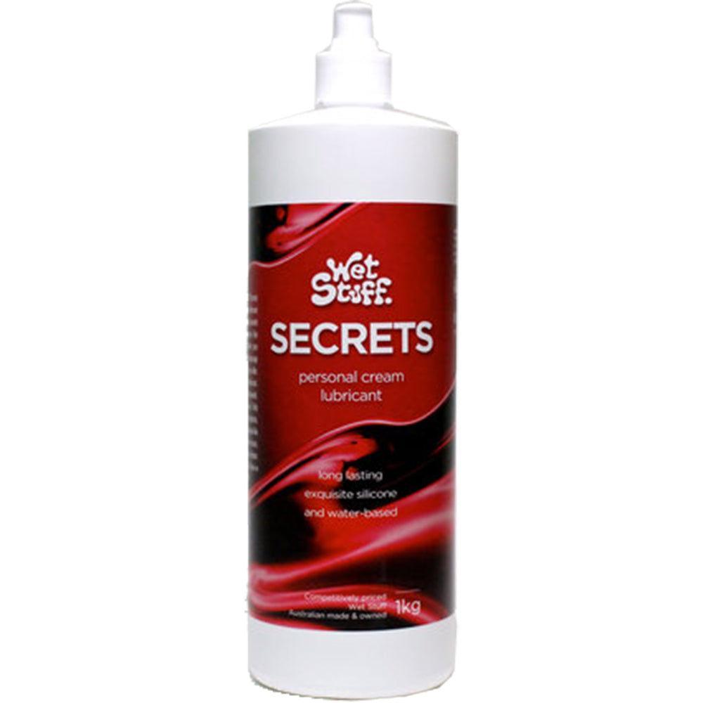 Wet Stuff Secrets 1kg Hybrid Silicone Water Personal Lubricant Cream Lube