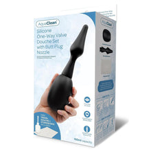 Load image into Gallery viewer, AquaClean Silicone 1-Way Valve Douche Set with Butt Plug Nozzle
