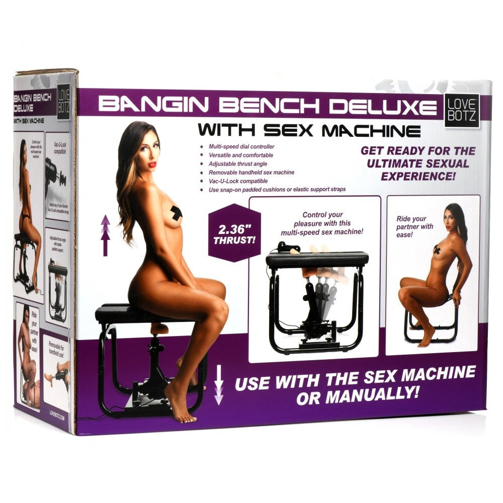 LoveBotz Bangin Bench Deluxe with Sex Machine Telescopic Dildo