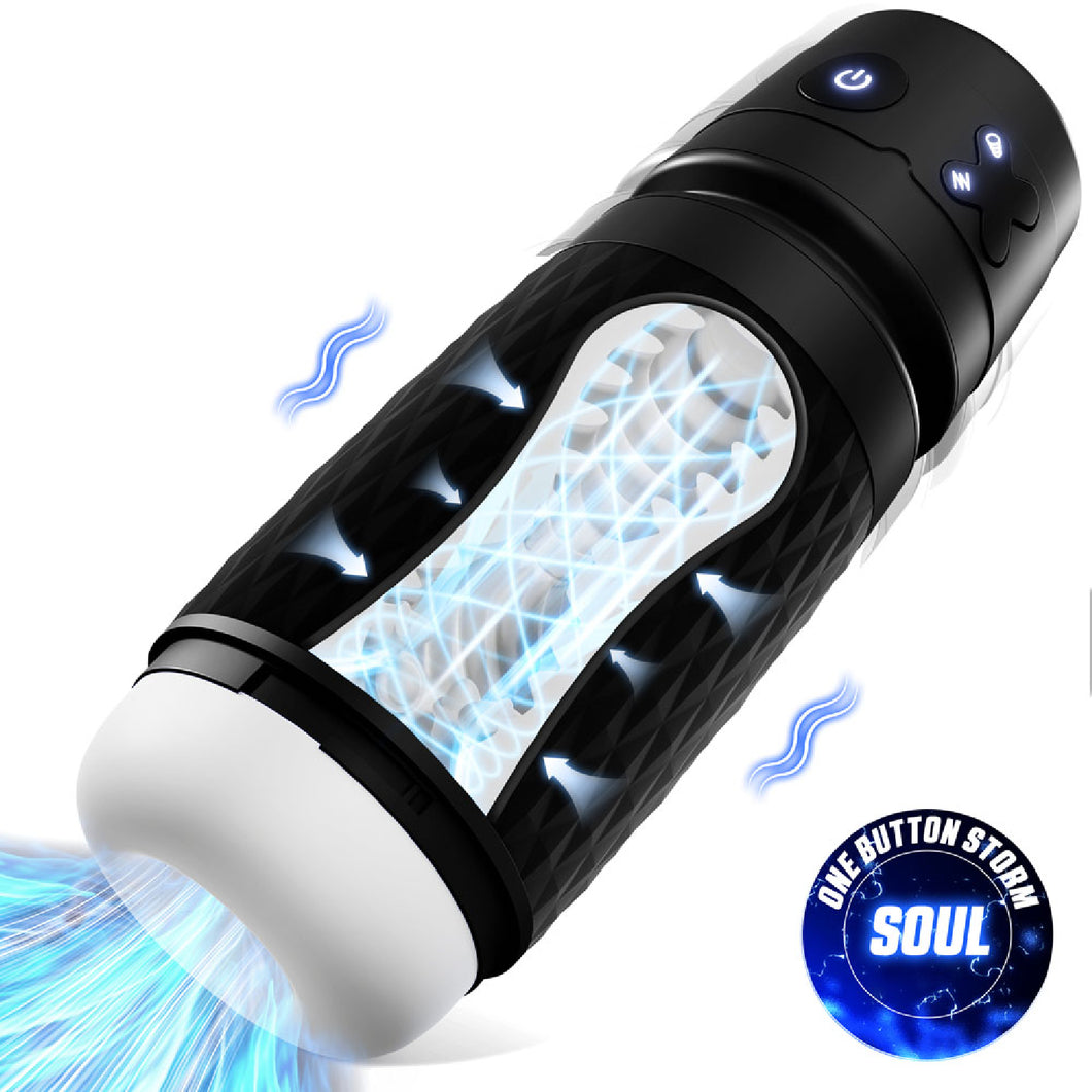 CyberSkin B-Warrior Sucking & Vibrating Auto Masturbator Rechargeable