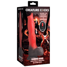 Load image into Gallery viewer, Ramming Hound Thrusting &amp; Vibrating Silicone Dildo
