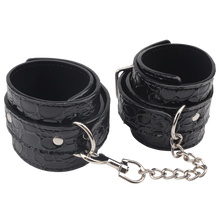 Load image into Gallery viewer, Chisa Be Good Ankle Cuffs Faux Leather Black

