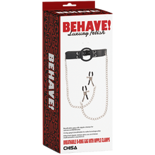 Load image into Gallery viewer, Breathable O-ring Gag with Nipple Clamps
