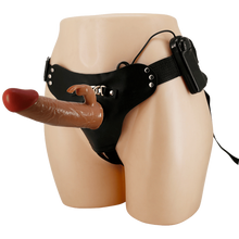 Load image into Gallery viewer, Universal Strap-On Harness - Vibrating Marion with 7.4&quot; Dildo
