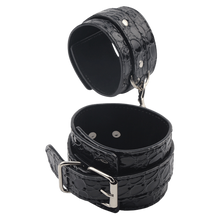 Load image into Gallery viewer, Chisa Be Good Ankle Cuffs Faux Leather Black
