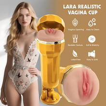 Load image into Gallery viewer, Lara Realistic Vagina Vibrating Cup
