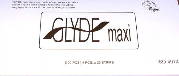 Glyde Condom - Maxi Gold 56mm Bulk 100's