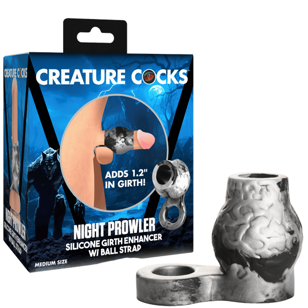 Night Prowler Silicone Penis Sleeve + Ball Stretcher