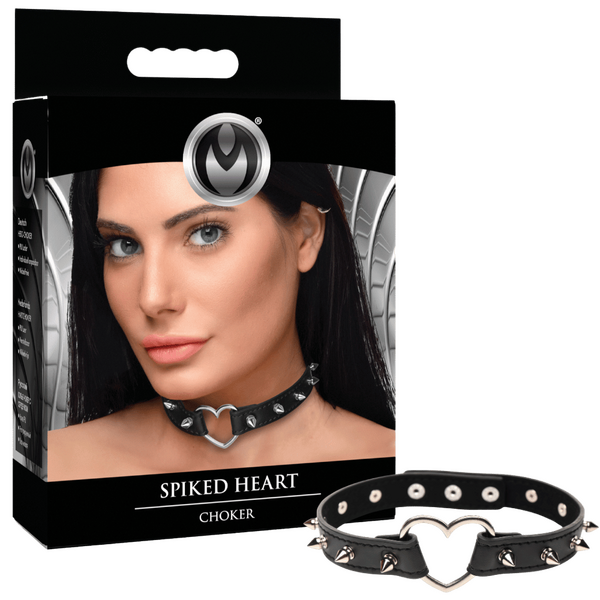 Spiked Heart Choker