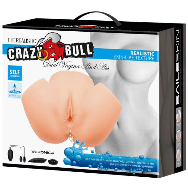 Crazy Bull Veronica Vibrating Realistic Vagina & Anal Masturbator