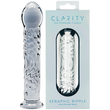 Load image into Gallery viewer, Glass Dildo - Seraphic Ripple

